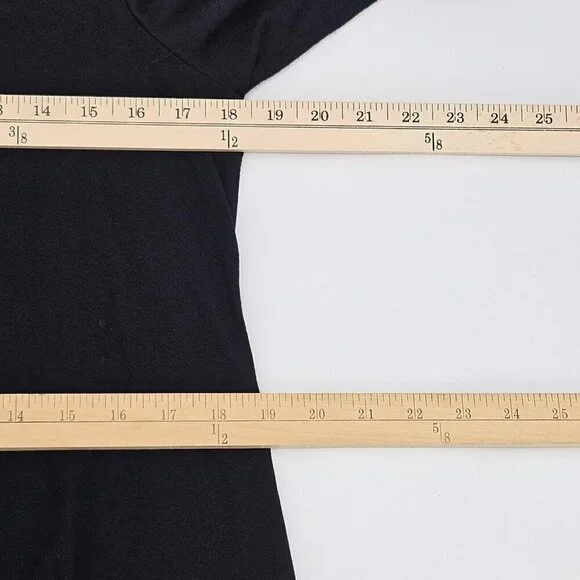 Eileen Fisher Jersey Knit Scoop Neck Tunic Top Black Women’s Size M Minimalist - Picture 8 of 9